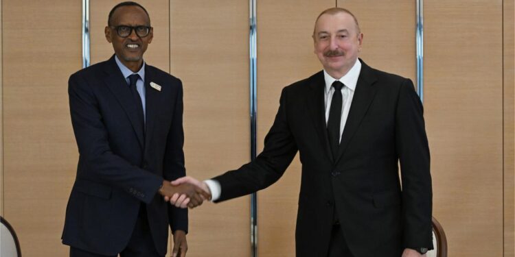 President Kagame Meets with Azerbaijani Counterpart Ilham Aliyev