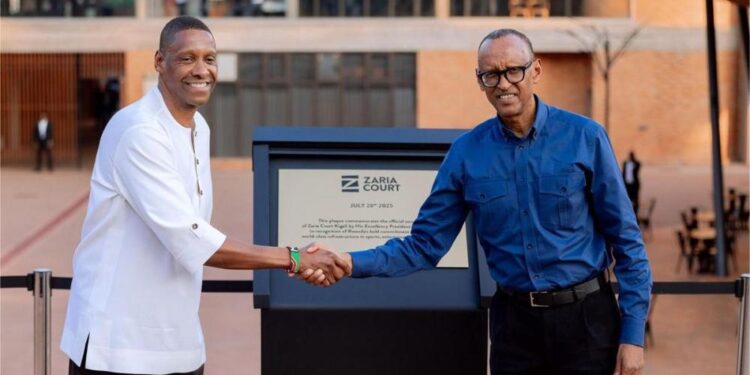 Perezida Kagame na Masai Ujiri bafunguye Zaria Court ku mugaragaro