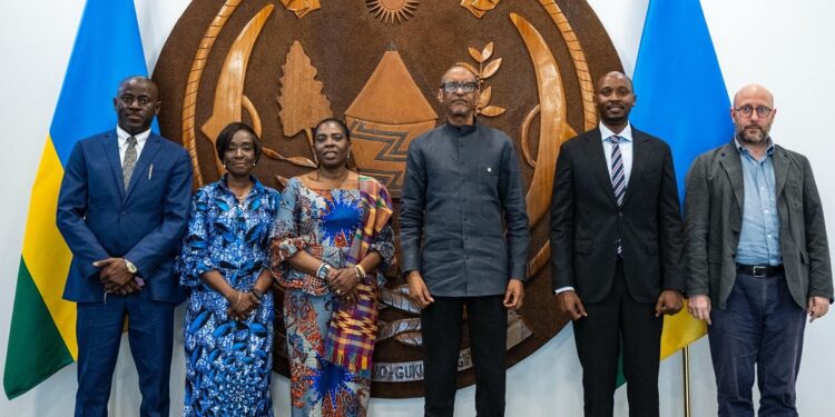 Perezida Kagame yakiriye abayobozi ba AU n’Umunyamabanga Mukuru wa IPU