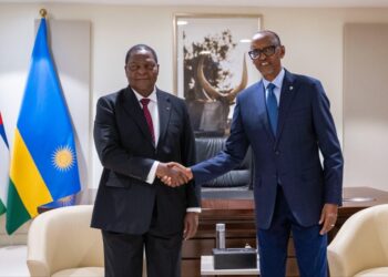 Perezida Kagame yakiriye Perezida Touadéra uri mu ruzinduko mu Rwanda