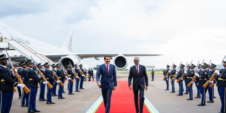 President Kagame Hosts Emir of Qatar on Two-Day Working Visit