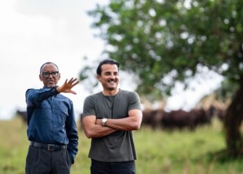 Perezida Kagame yagabiye Emir wa Qatar Inyambo nk’ikimenyetso cy’ubushuti bukomeye