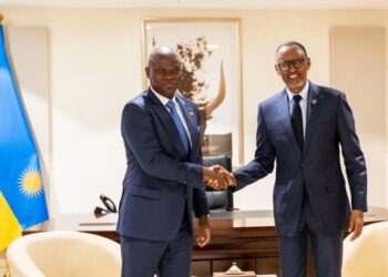 Perezida Kagame yaganiriye na Perezida Nguema wa Gabon na Sidi Ould Tah wa AFDB