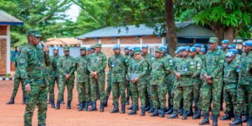 Maj Gen Nyakarundi yasuye abasirikare b’u Rwanda bari mu butumwa muri Centrafrique