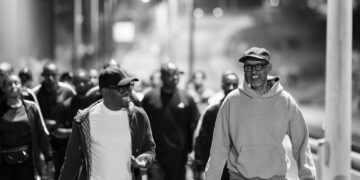 Ba Perezida Kagame na Romuald bakoranye siporo yo kugenda n’amaguru i Kigali
